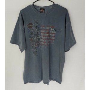 Harley-Davidson Motorcycle Biker T-Shirt El Paso Texas XL Vintage Faded Gray